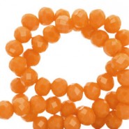 Top Glas Facett Glasschliffperlen 4x3mm rondellen Oriole orange-pearl shine coating